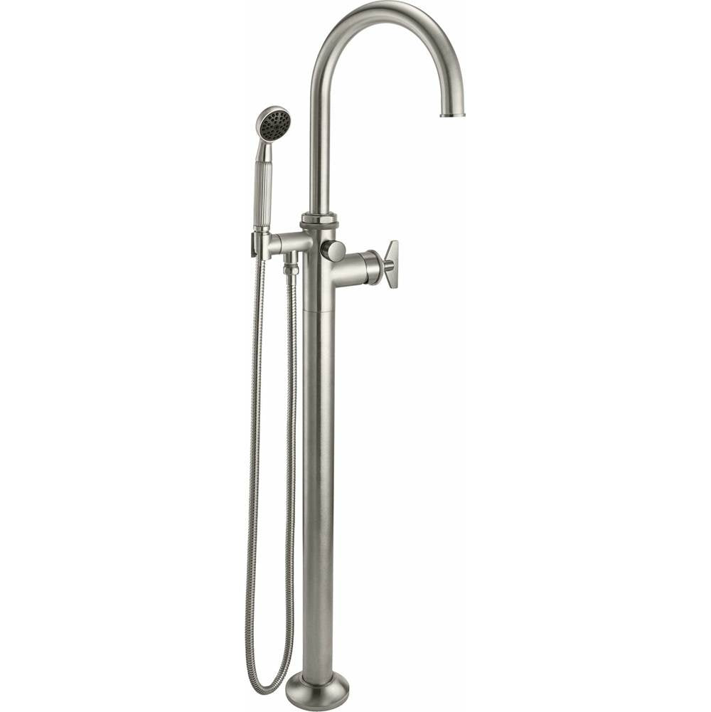 California Faucets - Single Hole Floor Mount Tub Filler - Gloss White