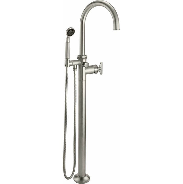 California Faucets - Single Hole Floor Mount Tub Filler - Gloss White