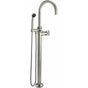 California Faucets - Single Hole Floor Mount Tub Filler- Wheel Handles - Satin Bronze Pvd