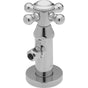 California Faucets - Deluxe Angle Stop with Flange and Decorative Handle - Gloss White
