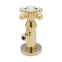 California Faucets - Deluxe Angle Stop with Flange and Decorative Handle - Gloss White
