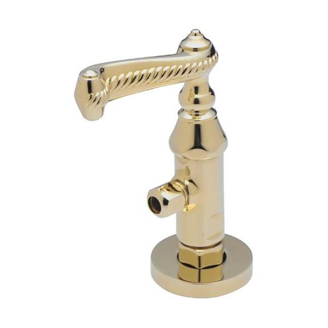 California Faucets - Deluxe Angle Stop with Flange and Decorative Handle - Gloss White