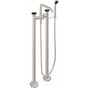 California Faucets - Industrial Floor Mount Tub Filler - Low Quad Spout - Gloss White