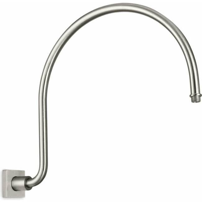 California Faucets - Curved Shower Arm - Square Base - Gloss White