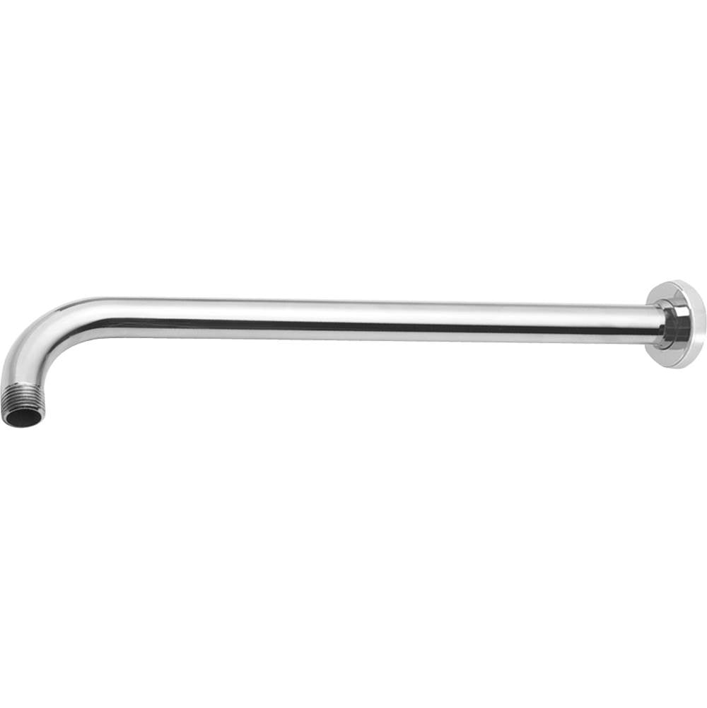California Faucets - 12'' Wall Shower Arm- Round Base - Gloss White