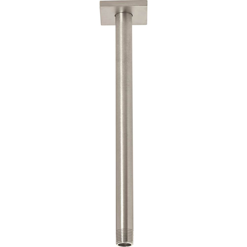 California Faucets - 24'' Ceiling Shower Arm - Square Base - Gloss White
