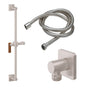 California Faucets - Slide Bar Handshower Kit - Teak Lever Handle with Quad Base - Gloss White
