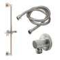 California Faucets - Slide Bar Handshower Kit - Cross Handle with Round Base - Gloss White