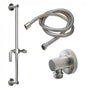 California Faucets - Slide Bar Handshower Kit - Lever Handle with Round Base - Gloss White