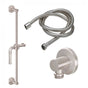 California Faucets - Slide Bar Handshower Kit - Lever Handle with Round Base - Gloss White