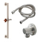 California Faucets - 24'' Grab Bar Handshower Kit - Cross Handle with Round Base - Gloss White