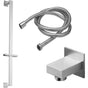 California Faucets - Slide Bar Handshower Kit - Rectangle Handle with Rectangle Base - Gloss White