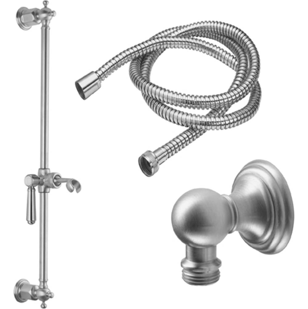 California Faucets - Slide Bar Handshower Kit - Lever Handle with Line Base - Gloss White