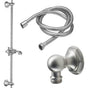 California Faucets - Slide Bar Handshower Kit - Cross Handle with Hex Base - Gloss White