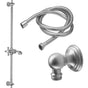 California Faucets - Slide Bar Handshower Kit - Cross Handle with Line Base - Gloss White