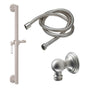 California Faucets - 24'' Grab Bar Handshower Kit - Porcelain Lever Handle with Line Base - Gloss White