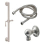 California Faucets - 24'' Grab Bar Handshower Kit - Lever Handle with Hex Base - Gloss White