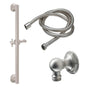 California Faucets - 24'' Grab Bar Handshower Kit - Cross Handle with Hex Base - Gloss White