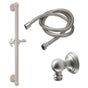 California Faucets - 24'' Grab Bar Handshower Kit - Cross Handle with Line Base - Gloss White