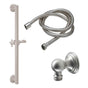 California Faucets - 30'' Grab Bar Handshower Kit - Cross Handle with Line Base - Gloss White