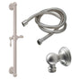 California Faucets - 30'' Grab Bar Handshower Kit - Lever Handle with Line Base - Gloss White