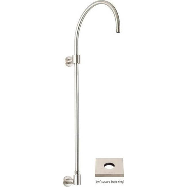 California Faucets - Exposed Shower Column - Square Base - Gloss White