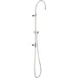 California Faucets - Exposed Shower Column with Diverter and Sliding Bracket - Round Base - Gloss White