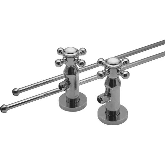 California Faucets - Deluxe Angle Stop Kit for Pedestals - Gloss White