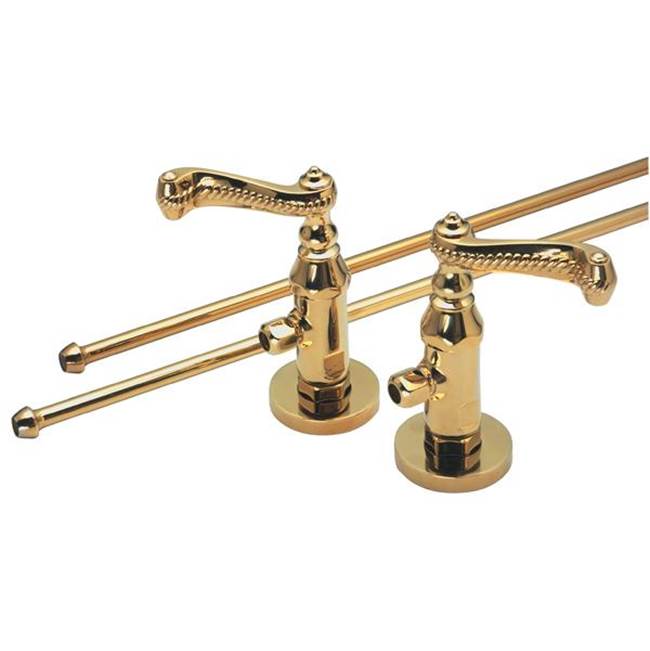 California Faucets - Deluxe Angle Stop Kit for Pedestals - Gloss White