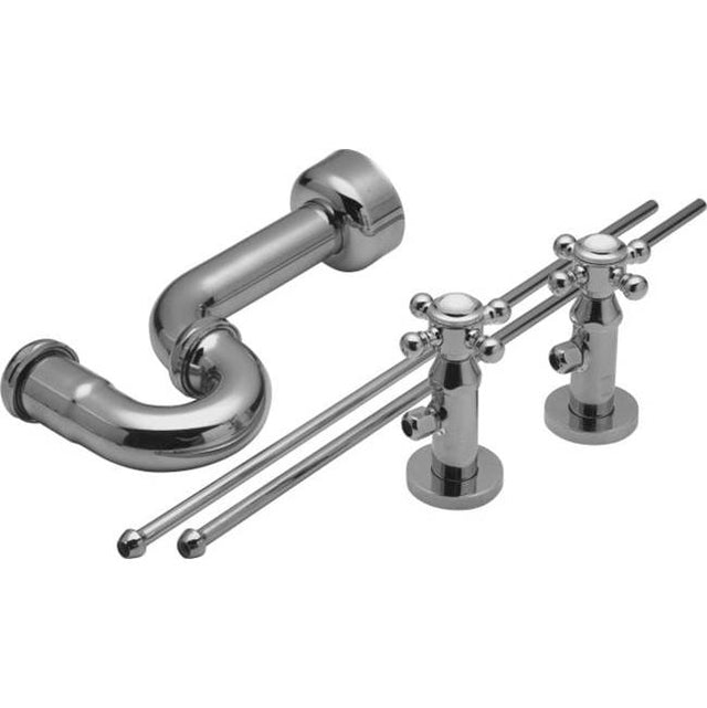 California Faucets - Deluxe Angle Stop Kit for Pedestals - Gloss White