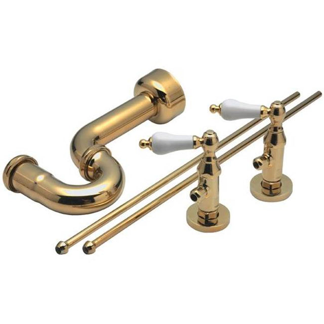 California Faucets - Deluxe Angle Stop Kit for Pedestals - Gloss White