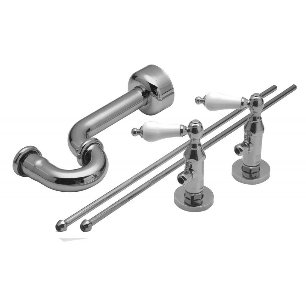 California Faucets - Deluxe Angle Stop Kit for Pedestals - Matte White