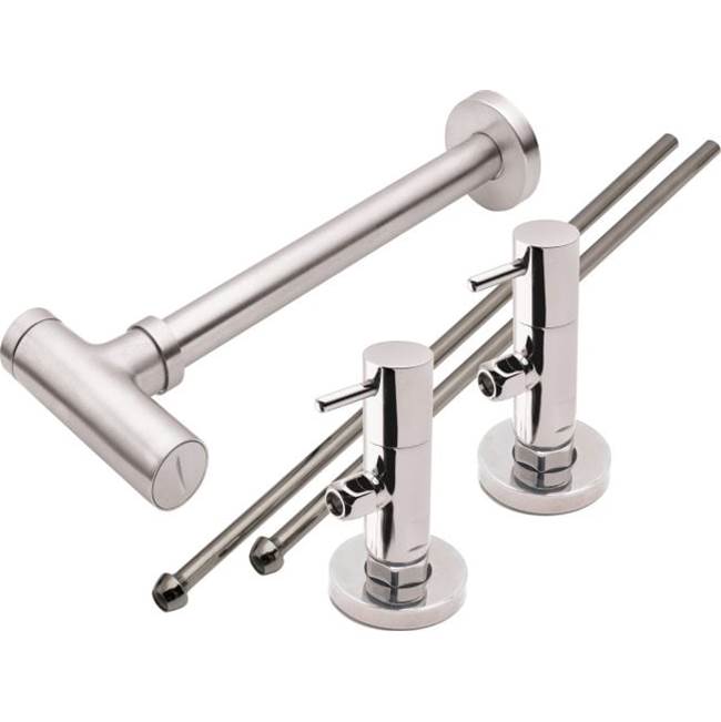 California Faucets - Deluxe Angle Stop Kit for Pedestals - Gloss White