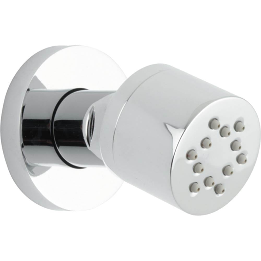 California Faucets - Contemporary Self-Cleaning Jet Body Spray - Round Base - Gloss White