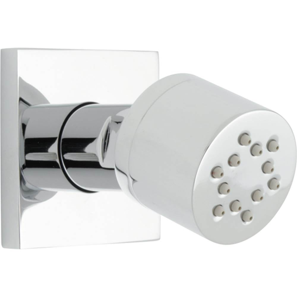 California Faucets - Contemporary Self-Cleaning Jet Body Spray - Flat Square Base - Gloss White