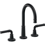 California Faucets - 8'' Widespread Lavatory Faucet with Completely Finished ZeroDrain - Carbon Pvd