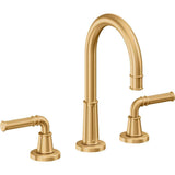 California Faucets - 8'' Widespread Lavatory Faucet with ZeroDrain - Lifetime Satin Gold Pvd