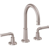 California Faucets - 8'' Widespread Lavatory Faucet with Completely Finished ZeroDrain - Satin Nickel