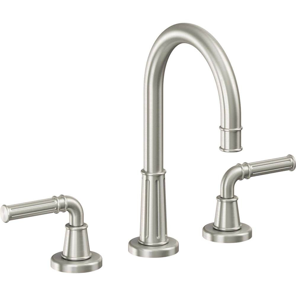 California Faucets - 8'' Widespread Lavatory Faucet with ZeroDrain - Ultra Stainless Steel Pvd