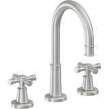 California Faucets - 8'' Widespread Lavatory Faucet with Completely Finished ZeroDrain - Satin Chrome Pvd