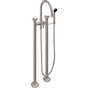 California Faucets - Floor Mount Tub Filler with Handshower - Gloss White