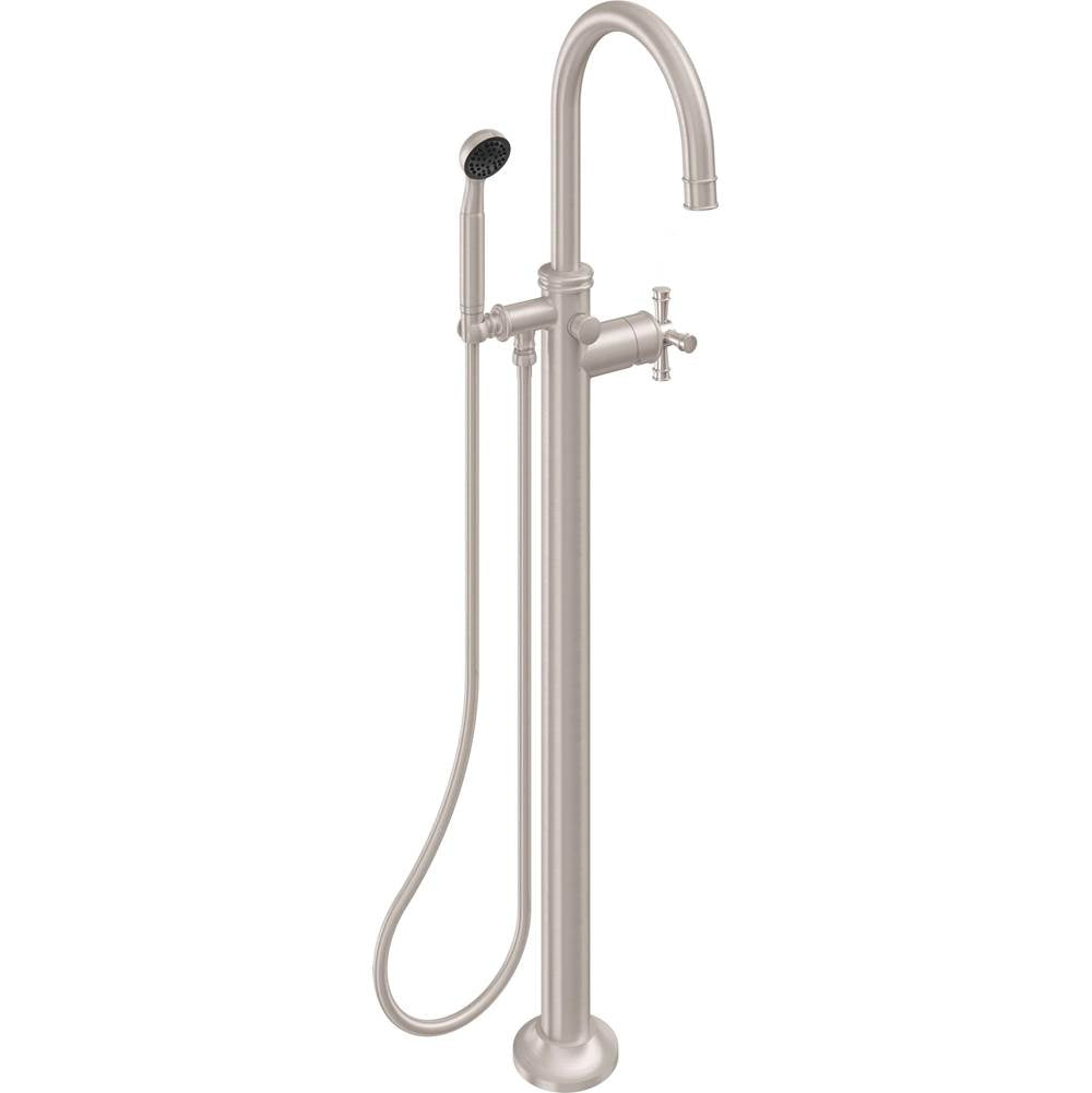 California Faucets - Single Hole Floor Mount Tub Filler - Gloss White