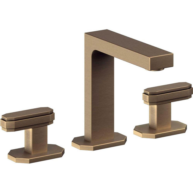 California Faucets - 8'' Widespread Lavatory Faucet - Antique Brass Flat