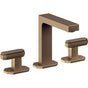 California Faucets - 8'' Widespread Lavatory Faucet with ZeroDrain - Antique Brass Flat