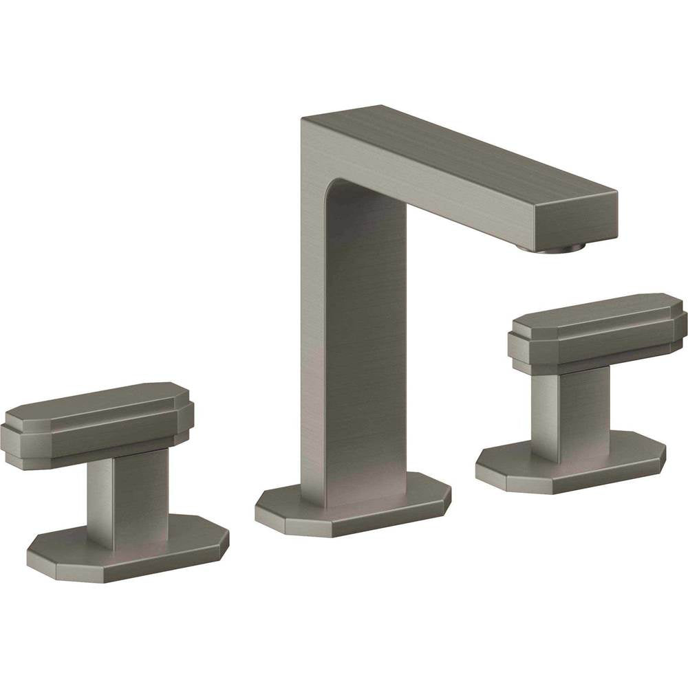 California Faucets - 8'' Widespread Lavatory Faucet with ZeroDrain - Graphite Pvd
