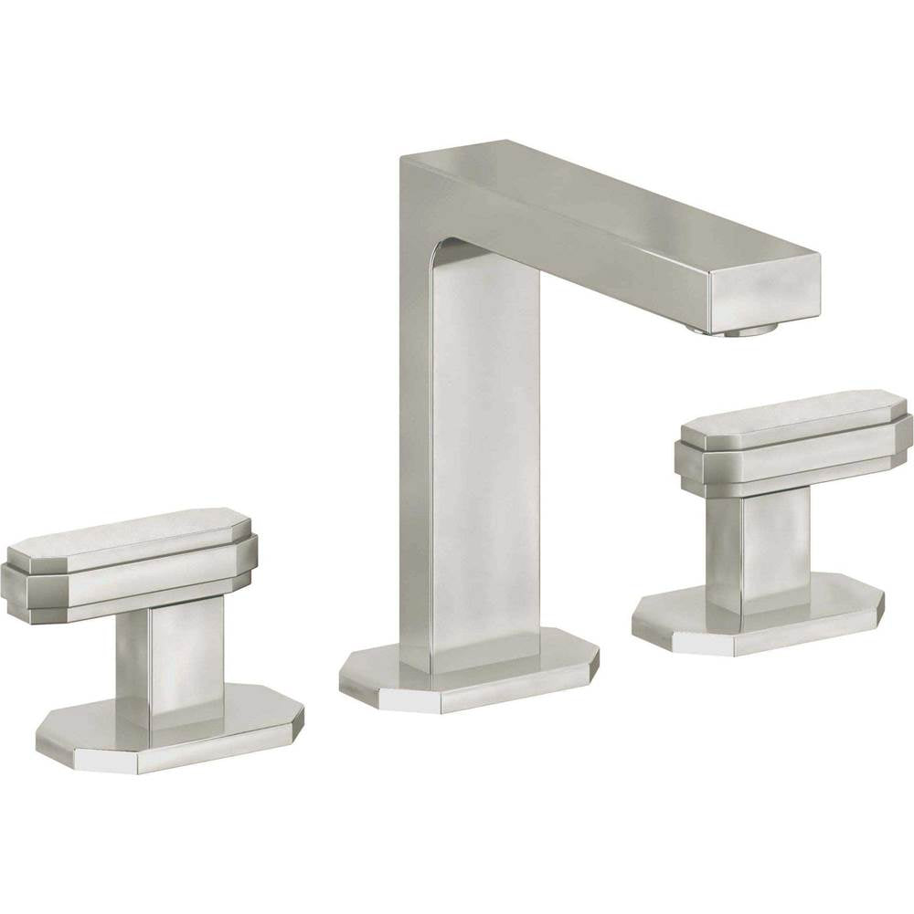 California Faucets - 8'' Widespread Lavatory Faucet with Completely Finished ZeroDrain - Polished Nickel Pvd