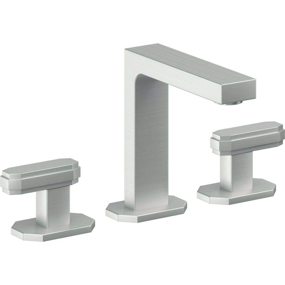 California Faucets - 8'' Widespread Lavatory Faucet with Completely Finished ZeroDrain - Satin Chrome Pvd