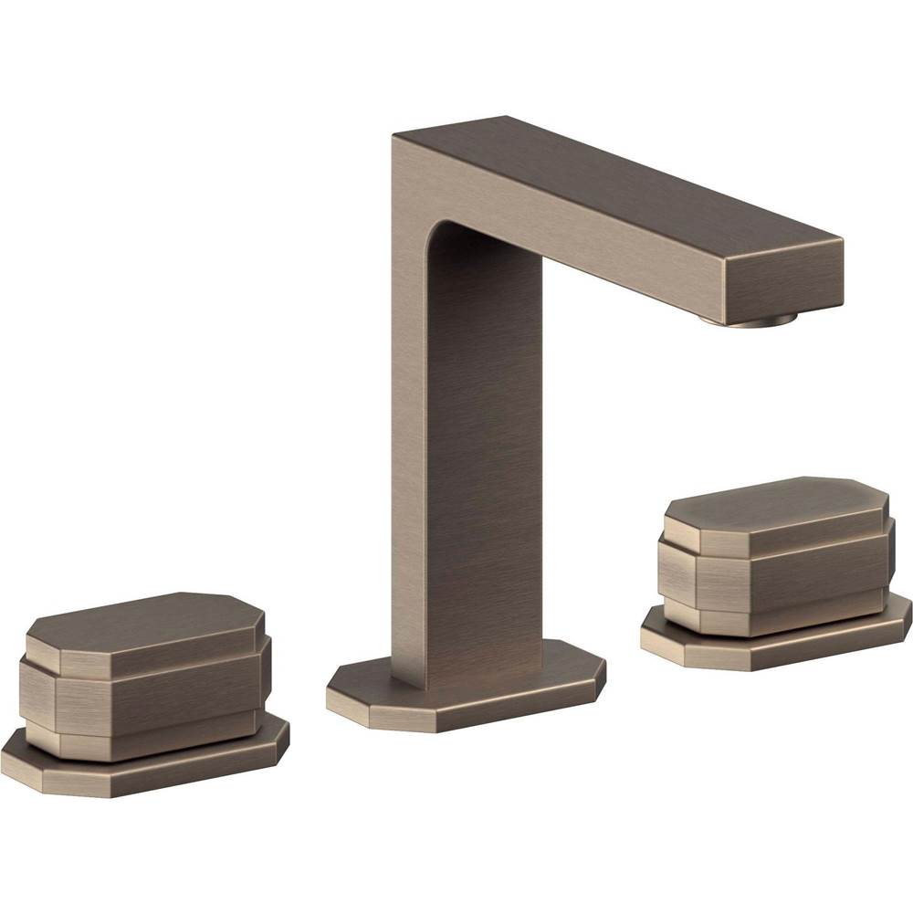 California Faucets - 8'' Widespread Lavatory Faucet - Antique Nickel Flat