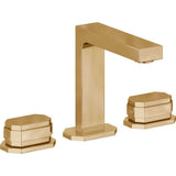 California Faucets - 8'' Widespread Lavatory Faucet with ZeroDrain - French Gold Pvd