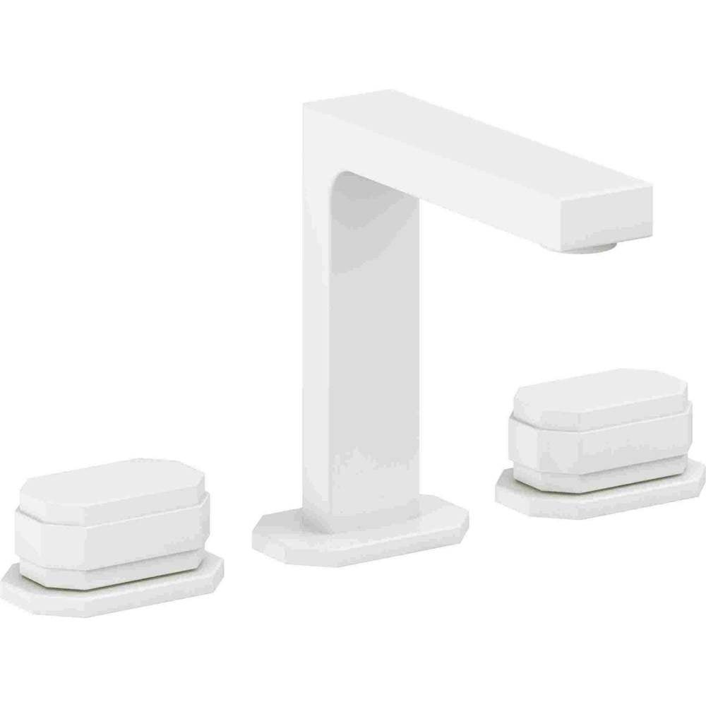 California Faucets - 8'' Widespread Lavatory Faucet with Completely Finished ZeroDrain - Matte White